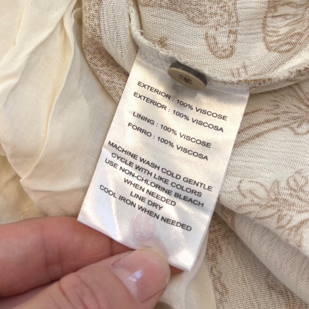 ONeill Tropical Safari Print Button Front Maxi Dress | White Medium NWT travel - Picture 10 of 16